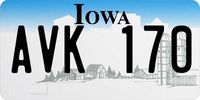 IA license plate AVK170