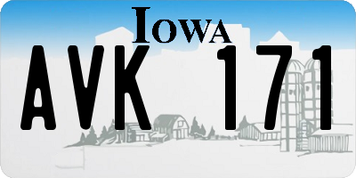 IA license plate AVK171