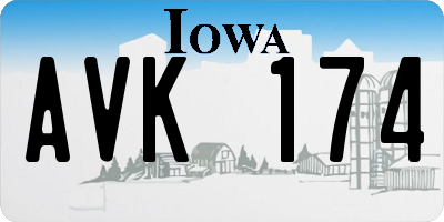 IA license plate AVK174