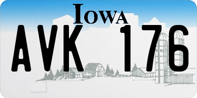 IA license plate AVK176