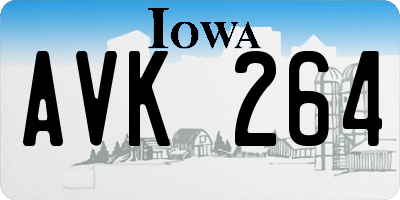 IA license plate AVK264