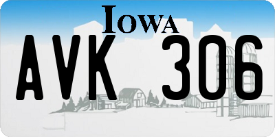 IA license plate AVK306