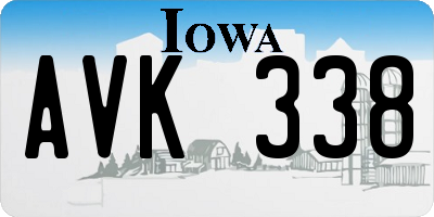 IA license plate AVK338