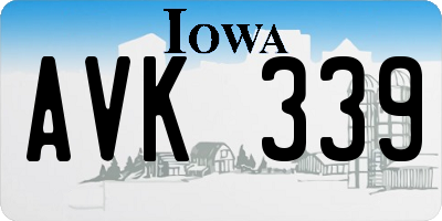 IA license plate AVK339