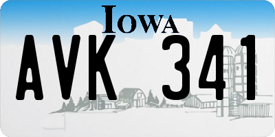 IA license plate AVK341