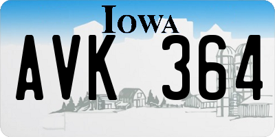 IA license plate AVK364