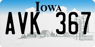 IA license plate AVK367