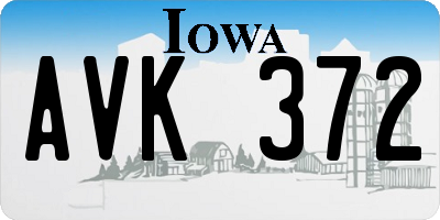 IA license plate AVK372