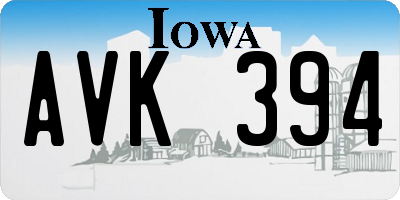 IA license plate AVK394