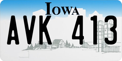 IA license plate AVK413