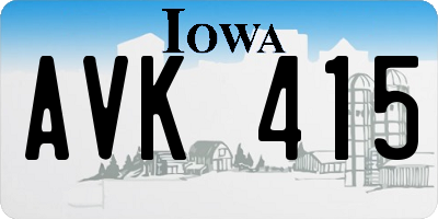 IA license plate AVK415