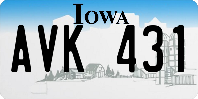 IA license plate AVK431