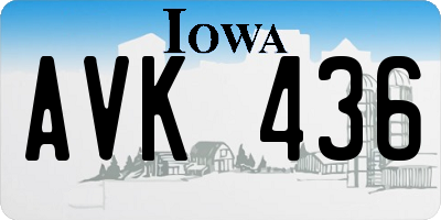 IA license plate AVK436