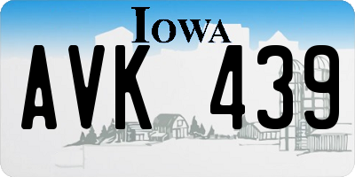 IA license plate AVK439
