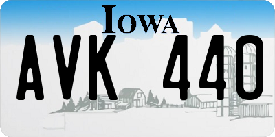 IA license plate AVK440