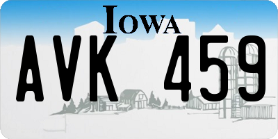 IA license plate AVK459