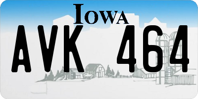 IA license plate AVK464