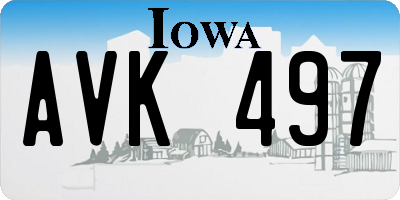 IA license plate AVK497