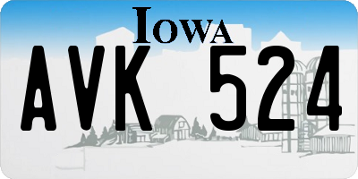 IA license plate AVK524