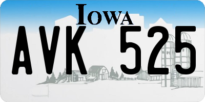 IA license plate AVK525