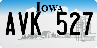 IA license plate AVK527