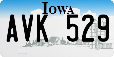 IA license plate AVK529