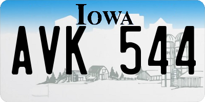 IA license plate AVK544