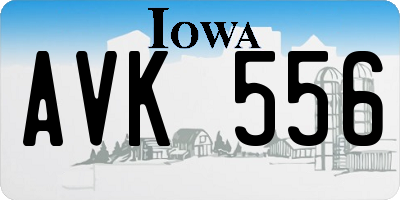 IA license plate AVK556