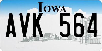 IA license plate AVK564