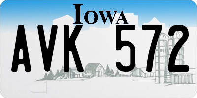 IA license plate AVK572