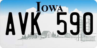 IA license plate AVK590