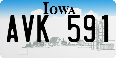 IA license plate AVK591
