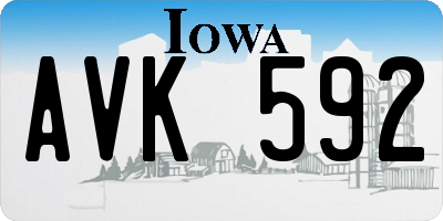 IA license plate AVK592
