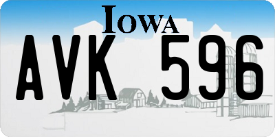 IA license plate AVK596
