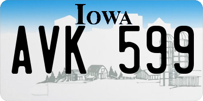 IA license plate AVK599
