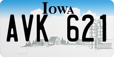 IA license plate AVK621