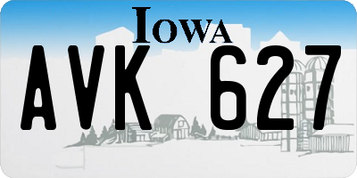 IA license plate AVK627