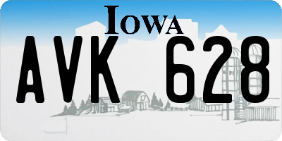 IA license plate AVK628