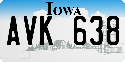 IA license plate AVK638