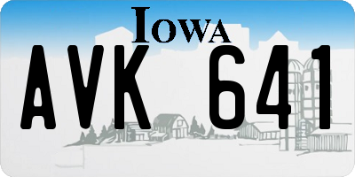 IA license plate AVK641