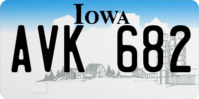 IA license plate AVK682