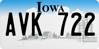IA license plate AVK722