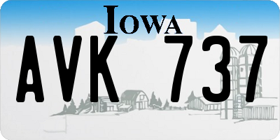 IA license plate AVK737