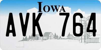 IA license plate AVK764
