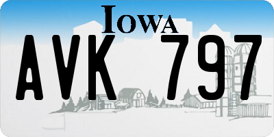 IA license plate AVK797