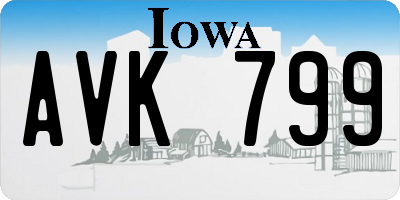 IA license plate AVK799
