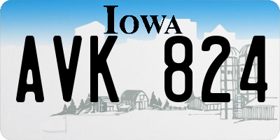 IA license plate AVK824