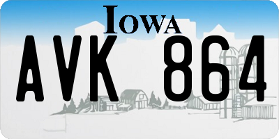 IA license plate AVK864