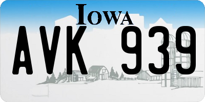 IA license plate AVK939
