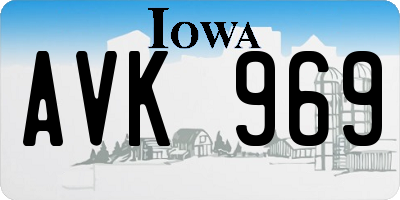 IA license plate AVK969